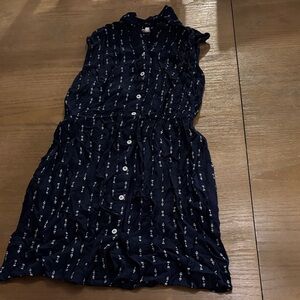 Japna Navy Dress with White Patterns
